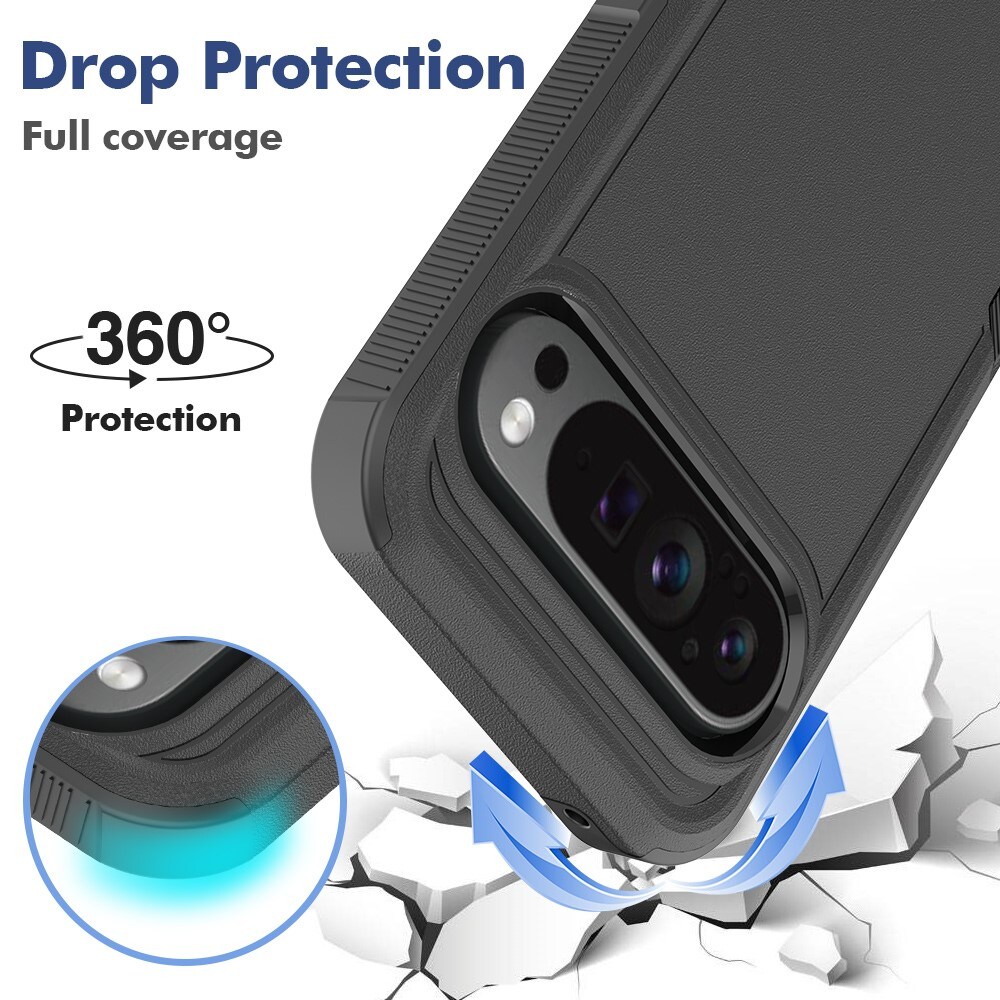 Google Pixel 9 Pro XL Hybridcover Off-road, Sort