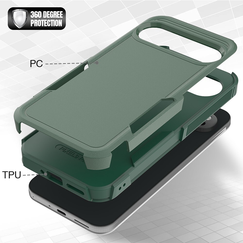 Google Pixel 9 Pro XL Hybridcover Off-road, Grøn