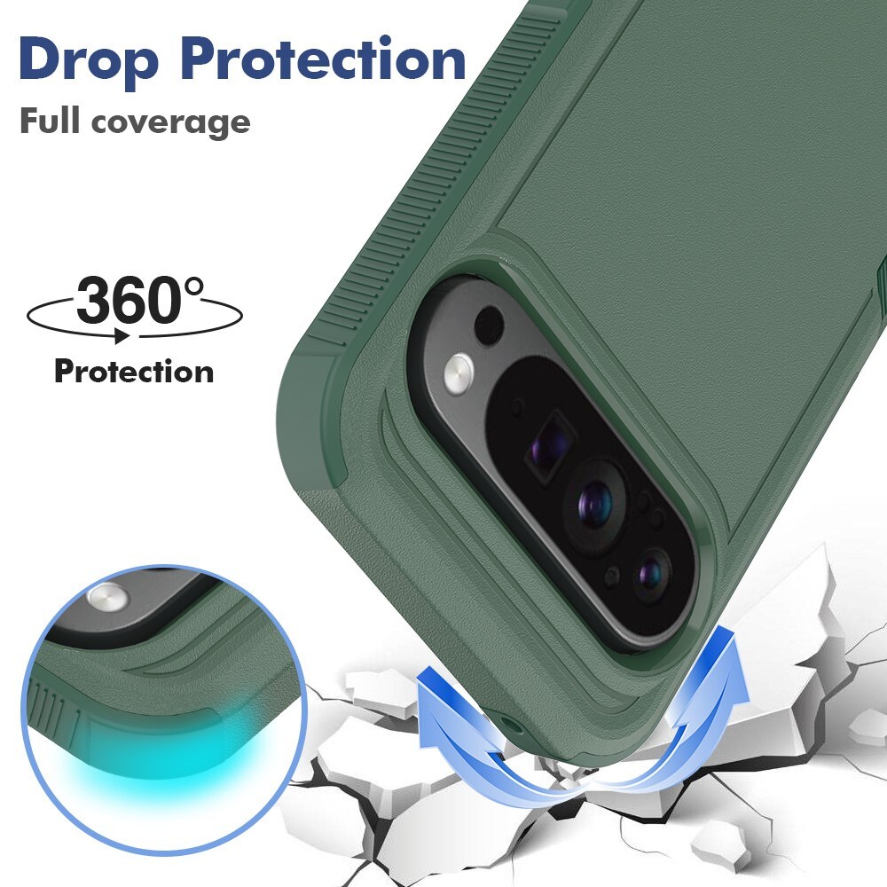 Google Pixel 9 Pro XL Hybridcover Off-road, Grøn