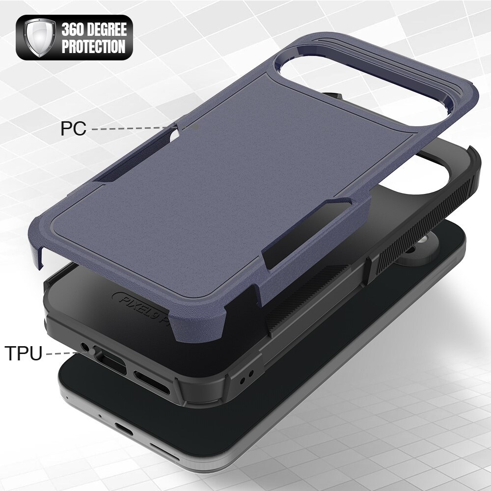 Google Pixel 9 Pro XL Hybridcover Off-road, Mørkeblå