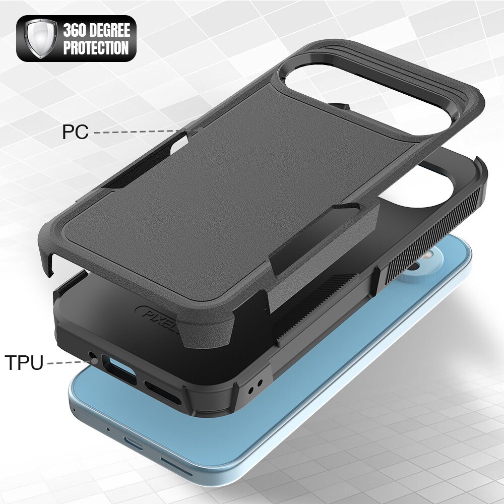 Google Pixel 9 Pro Hybridcover Off-road, Sort