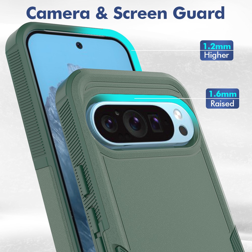 Google Pixel 9 Pro Hybridcover Off-road, Grøn