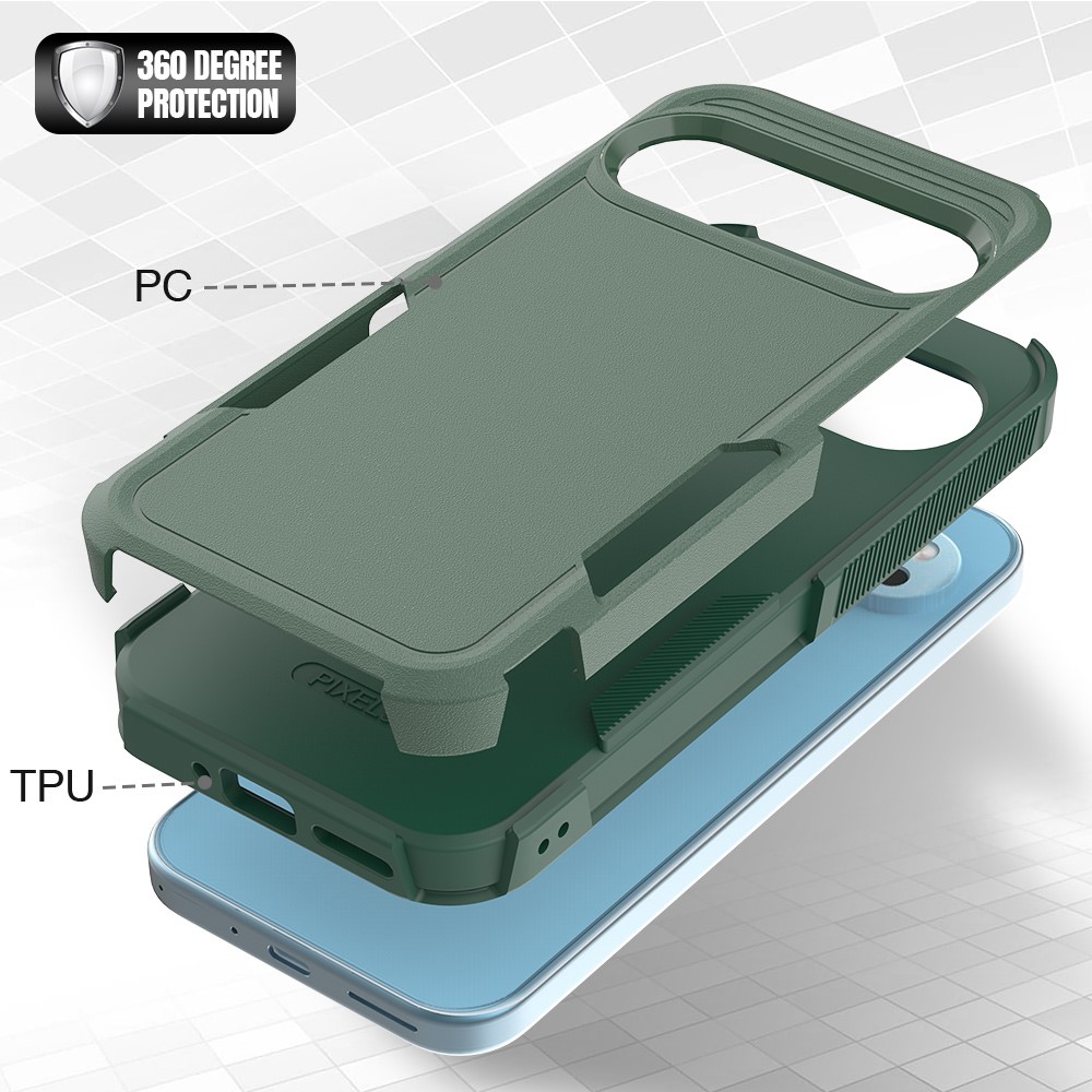 Google Pixel 9 Pro Hybridcover Off-road, Grøn
