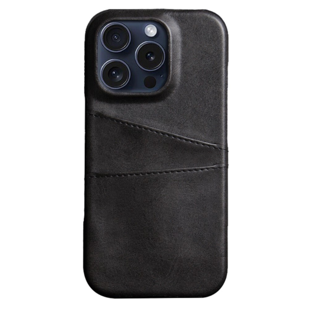 iPhone 16 Pro Max Smart cover med 2 kortholdere, Sort
