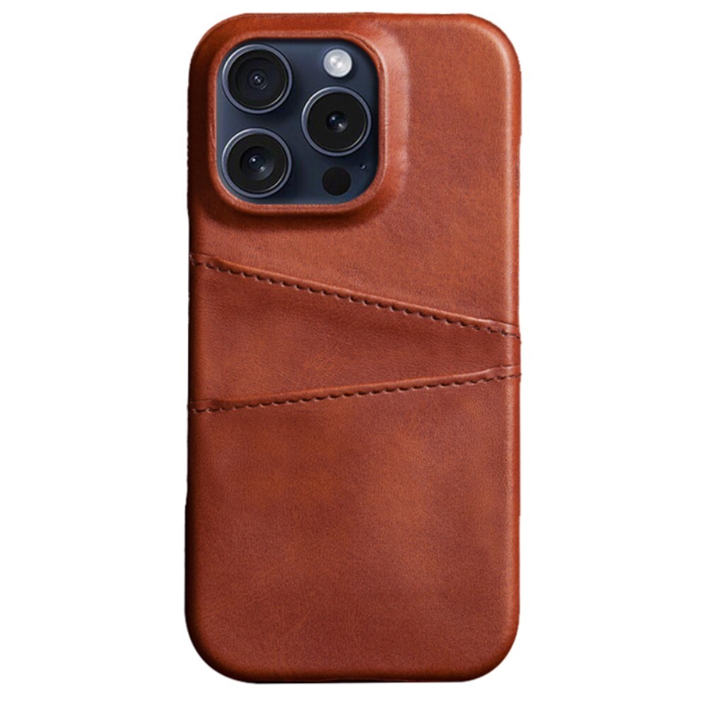 iPhone 16 Pro Max Smart cover med 2 kortholdere, Brun