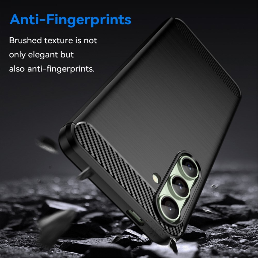 Samsung Galaxy S24 FE TPU-cover Brushed, Sort