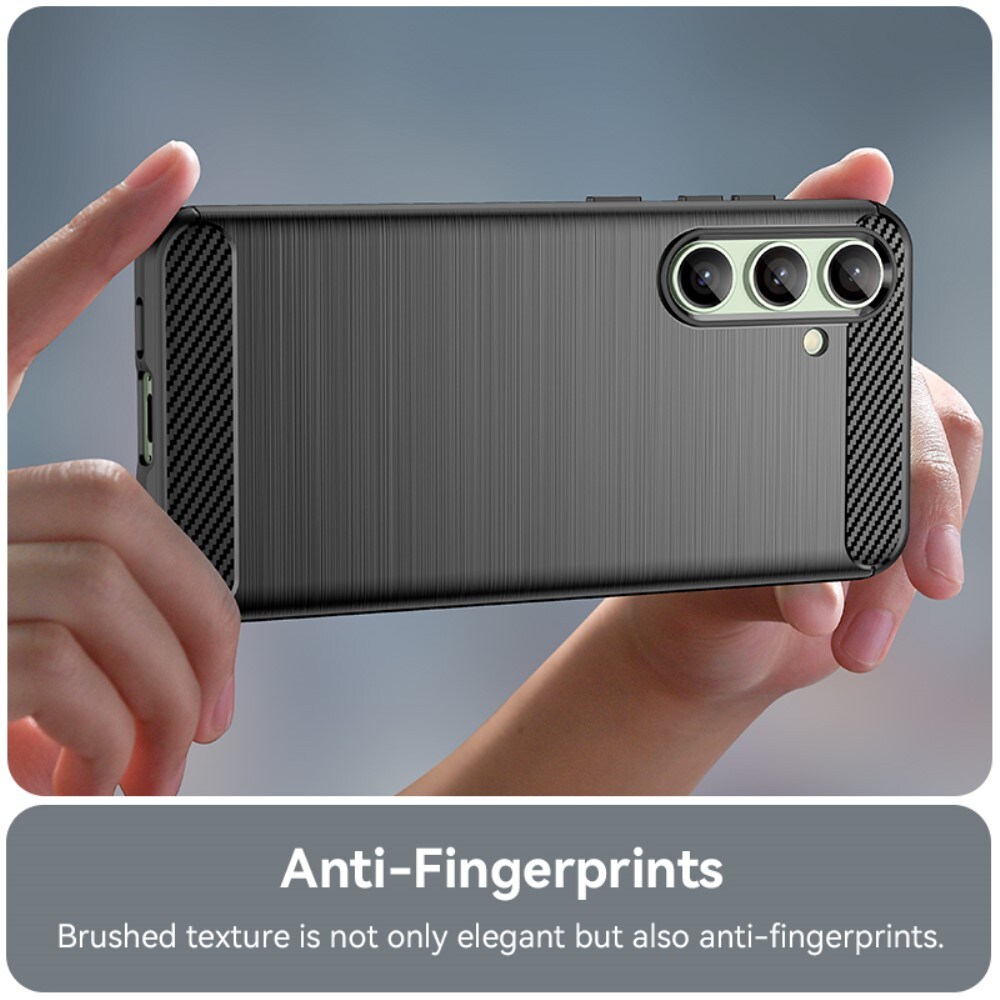 Samsung Galaxy S24 FE TPU-cover Brushed, Sort