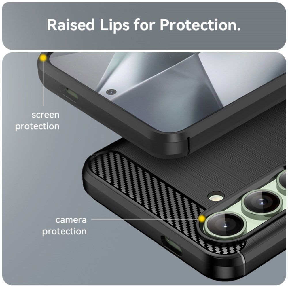 Samsung Galaxy S24 FE TPU-cover Brushed, Sort