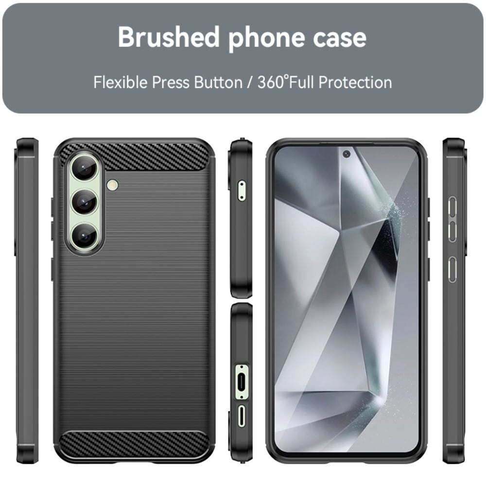 Samsung Galaxy S24 FE TPU-cover Brushed, Sort