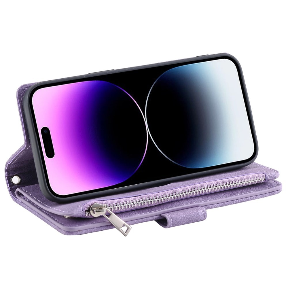 iPhone 16 Quiltet pungtaske, Lilla