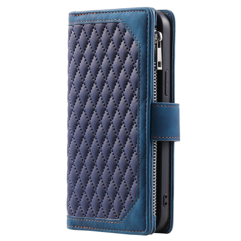 iPhone 16 Quiltet pungtaske, Blå