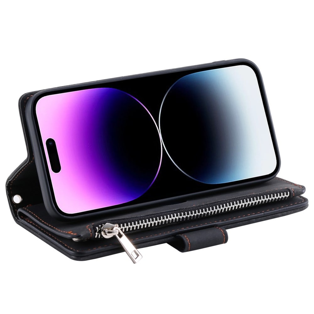 iPhone 16 Quiltet pungtaske, Sort