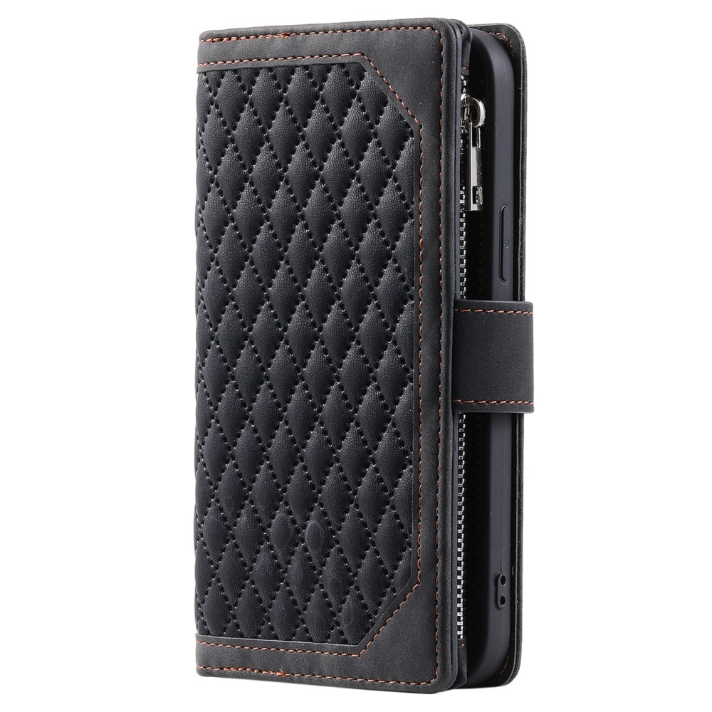 iPhone 16 Quiltet pungtaske, Sort