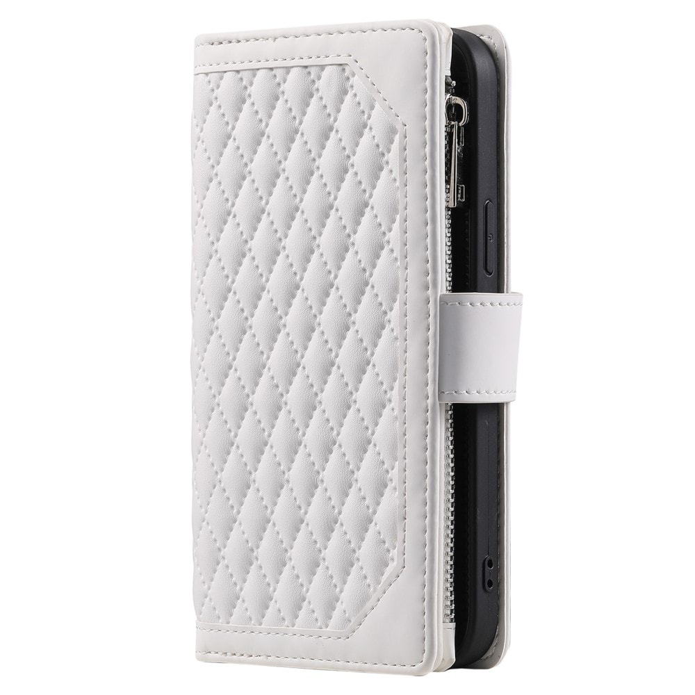 iPhone 16 Quiltet pungtaske, Hvid