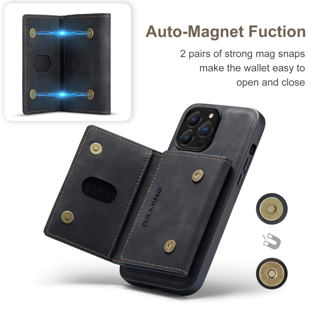 iPhone 16 Pro Cover med aftagelig pung, Sort