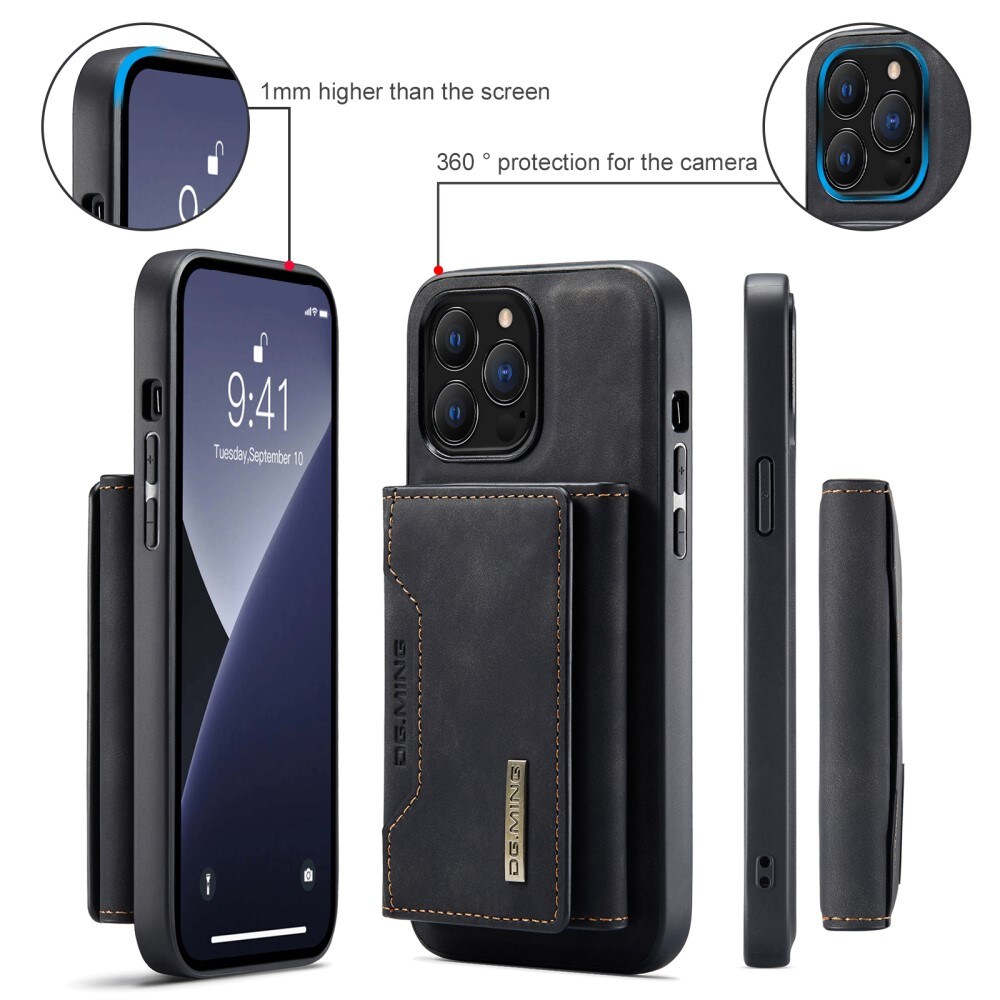 iPhone 16 Pro Max Cover med aftagelig pung, Sort