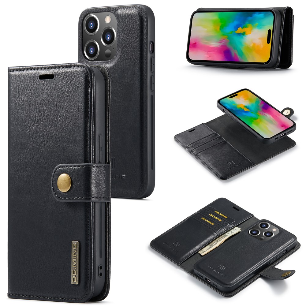 iPhone 16 Pro Pungetui med aftageligt cover, Black