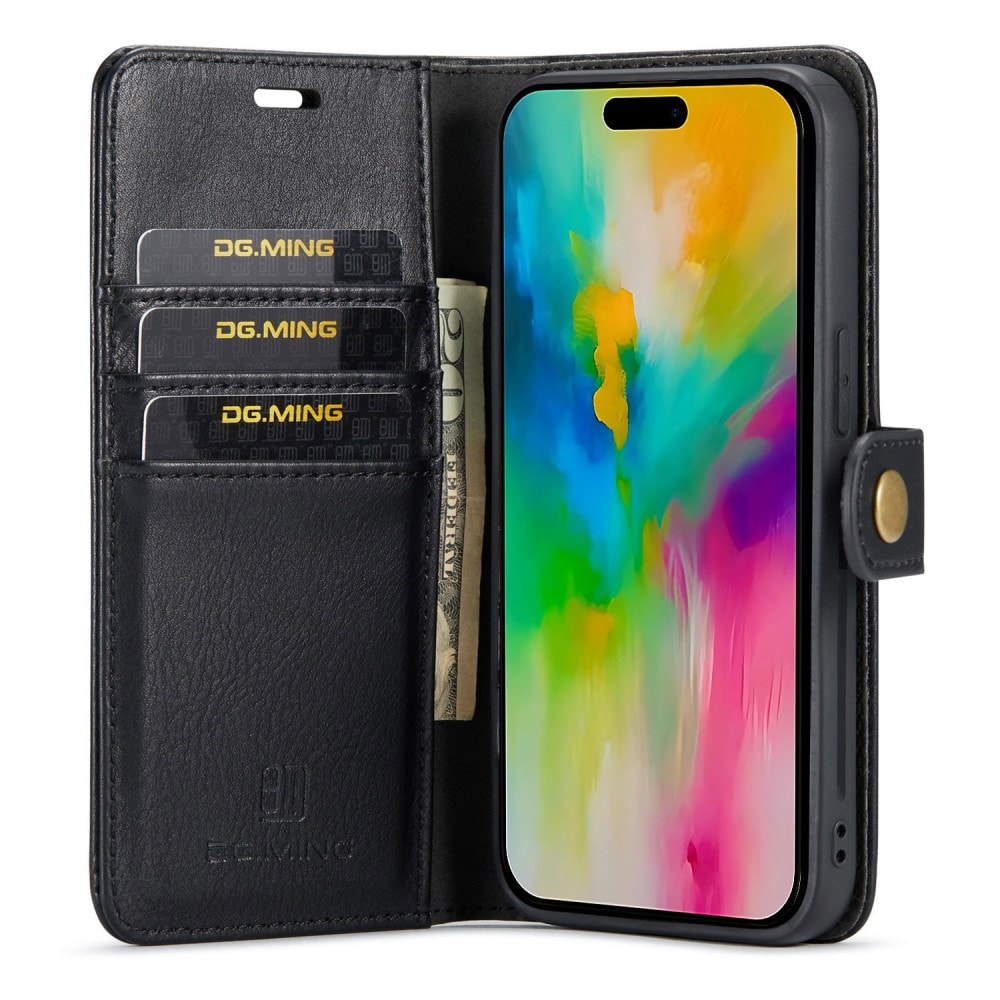 iPhone 16 Pro Pungetui med aftageligt cover, Black