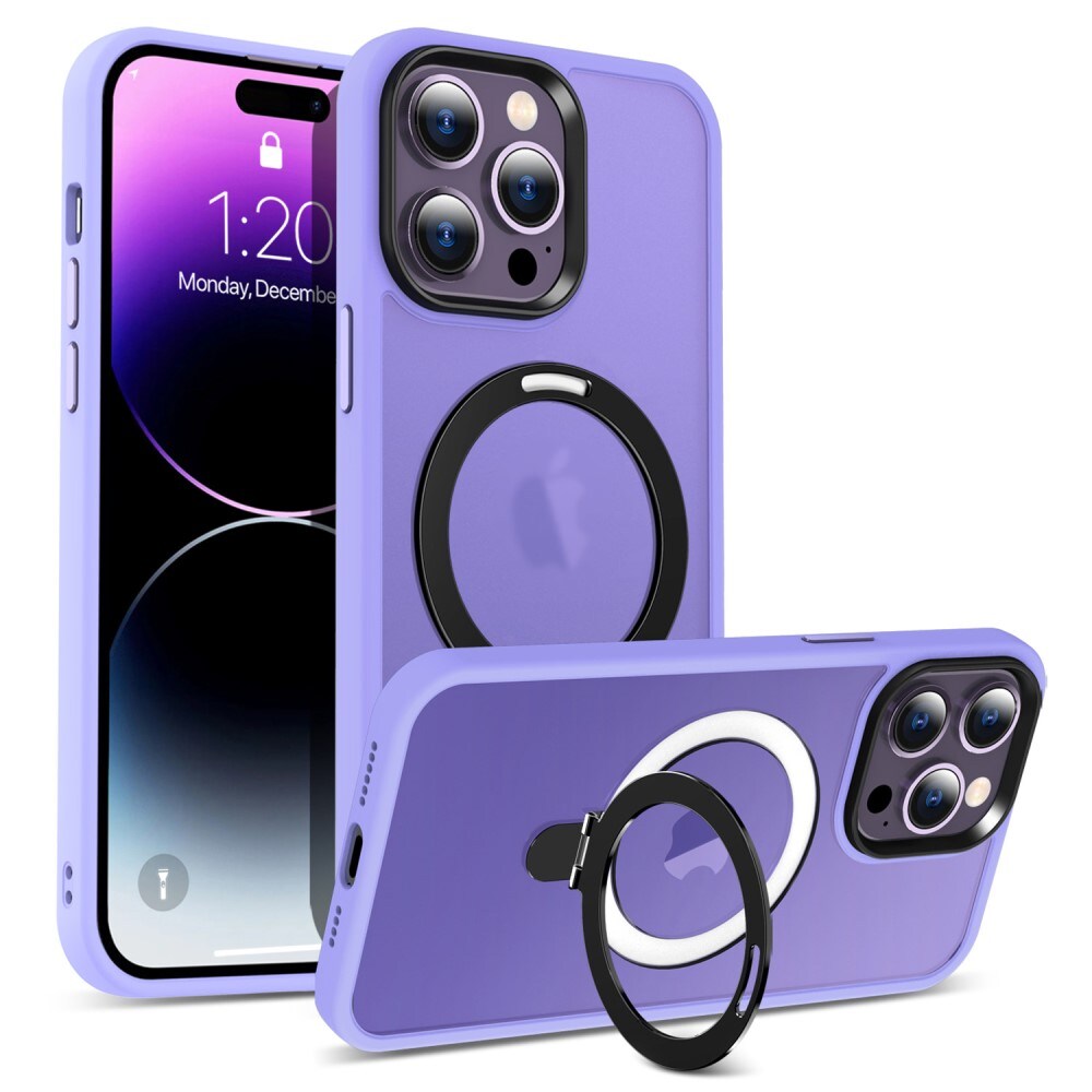 iPhone 16 Pro Magnetic hybridcover med stativfunktion, Lilla