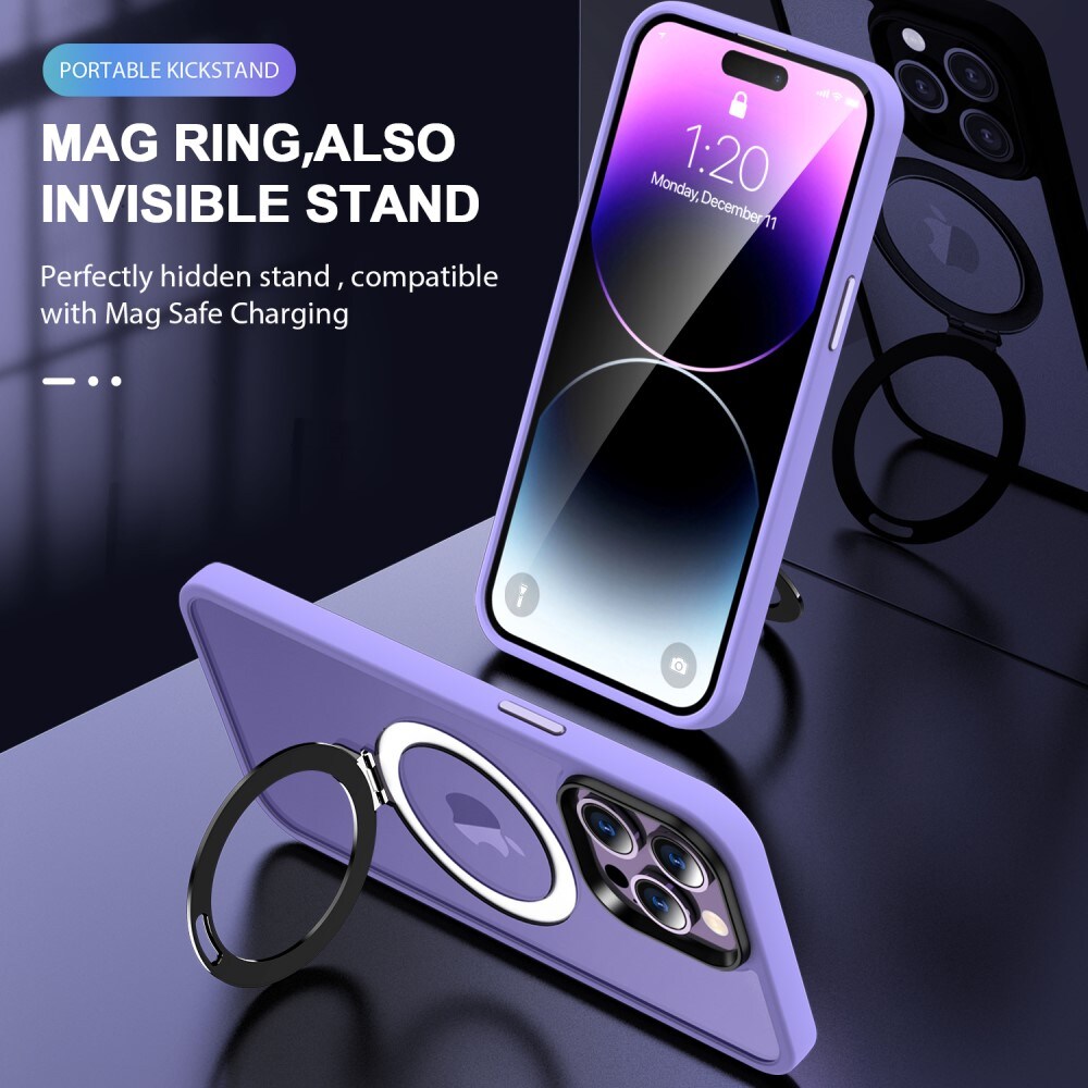 iPhone 16 Pro Max MagSafe hybridcover med stativfunktion, Lilla