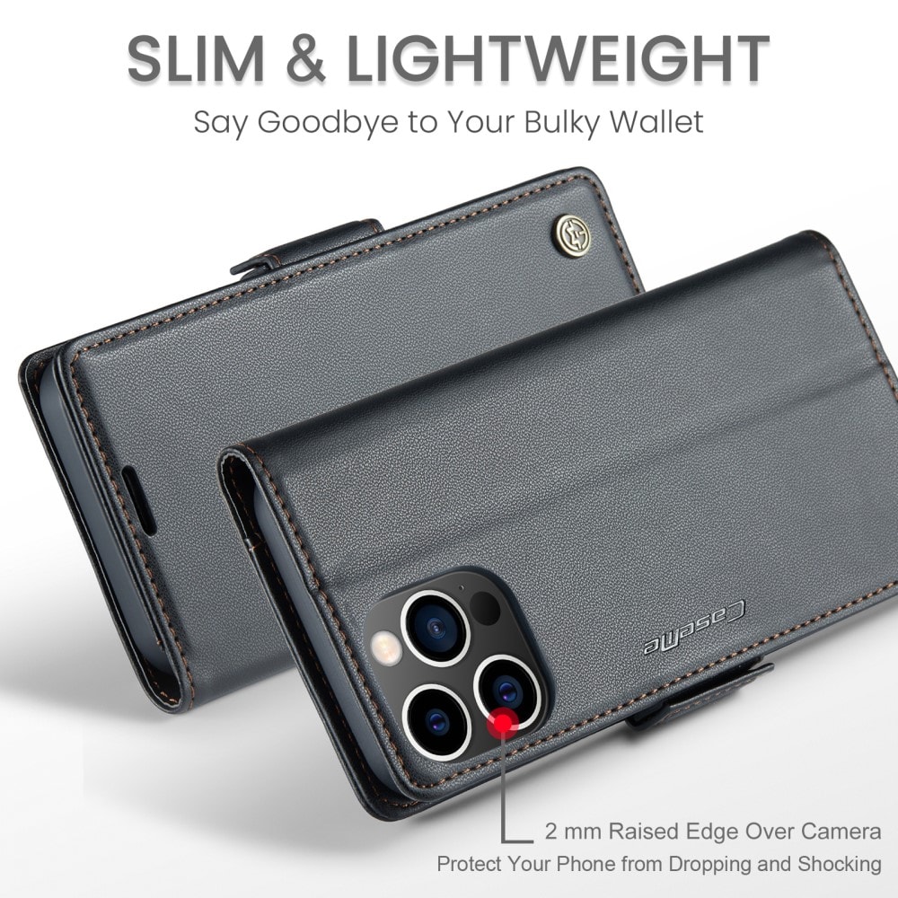 iPhone 16 Pro Slankt RFID-pungetui, Sort