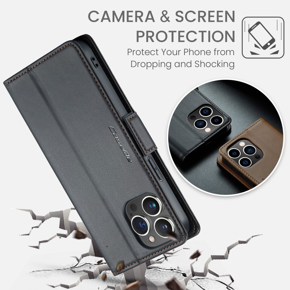 iPhone 16 Pro Slankt RFID-pungetui, Sort