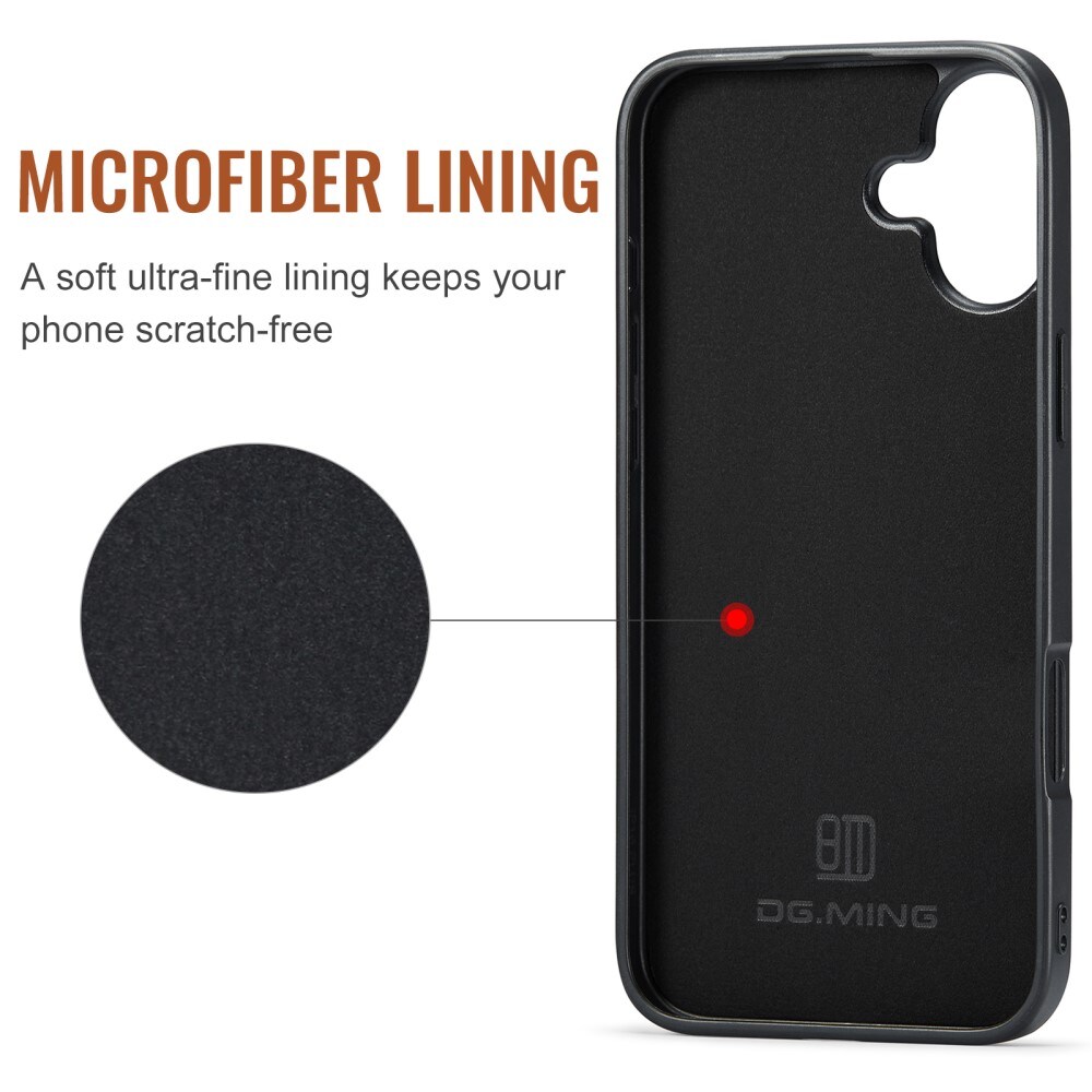 iPhone 16 Cover med aftagelig pung, Sort
