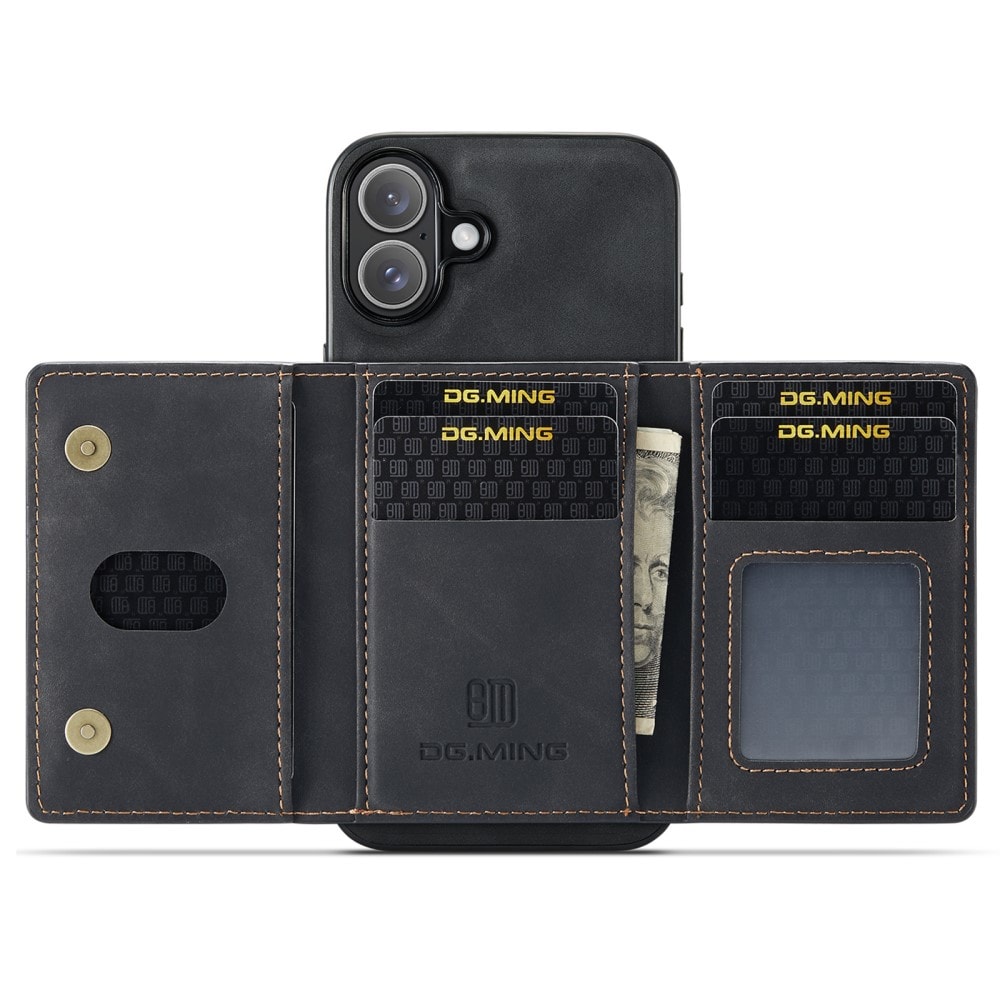 iPhone 16 Cover med aftagelig pung, Sort