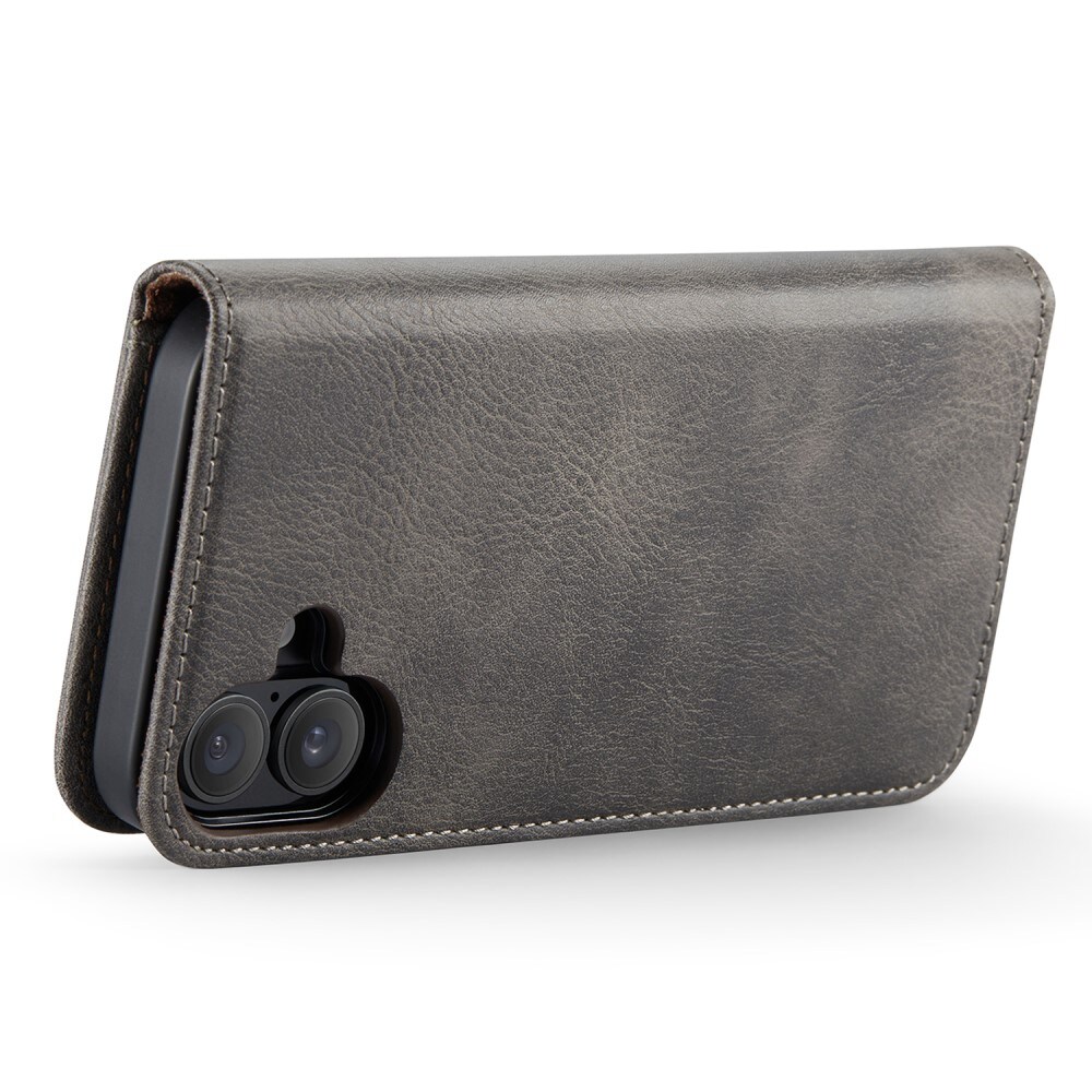iPhone 16 Pungetui med aftageligt cover, Brown