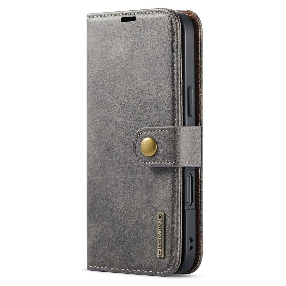 iPhone 16 Pungetui med aftageligt cover, Brown