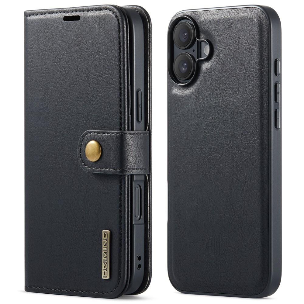 iPhone 16 Pungetui med aftageligt cover, Black