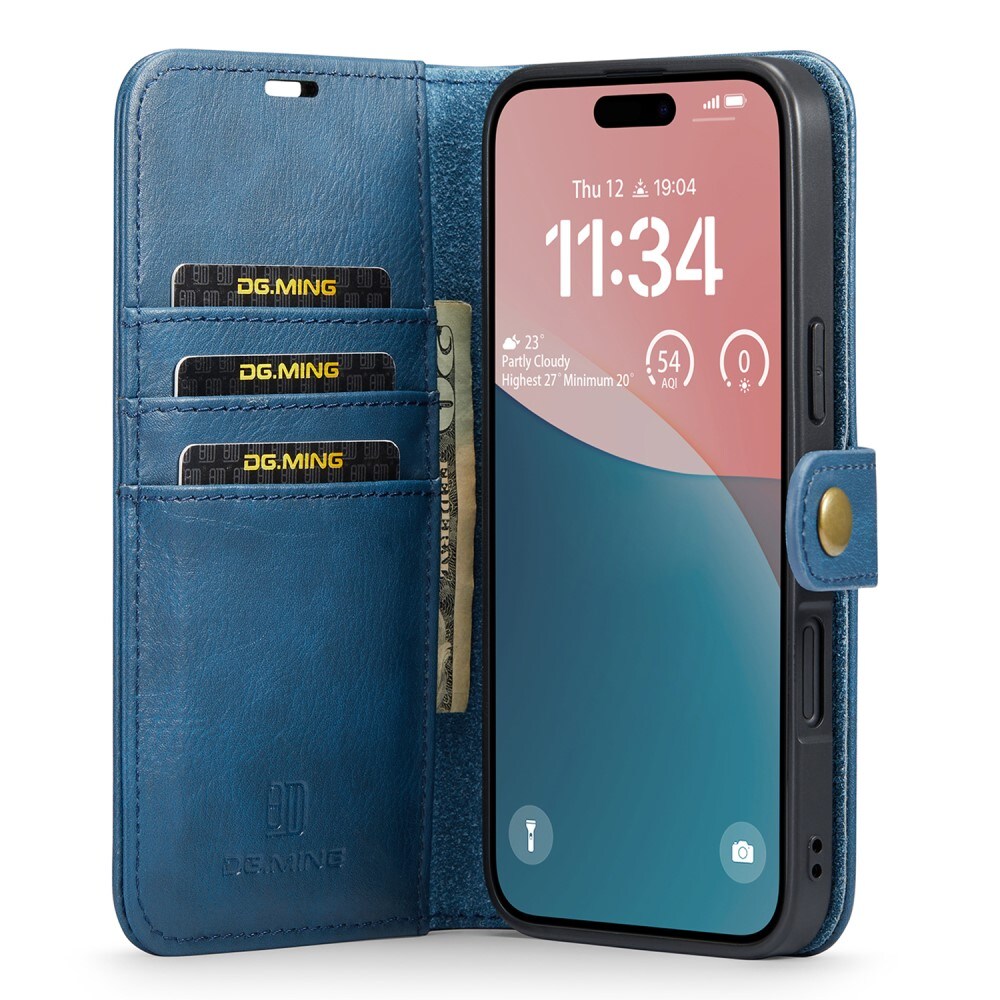 iPhone 16 Pungetui med aftageligt cover, Blue