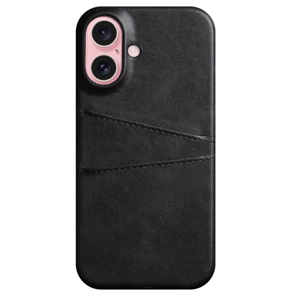 iPhone 16 Smart cover med 2 kortholdere, Sort