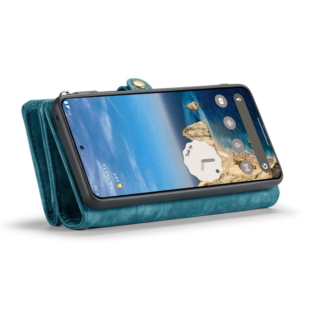 Google Pixel 9 Pro XL Rummeligt pungetui med mange kortholdere, Blå
