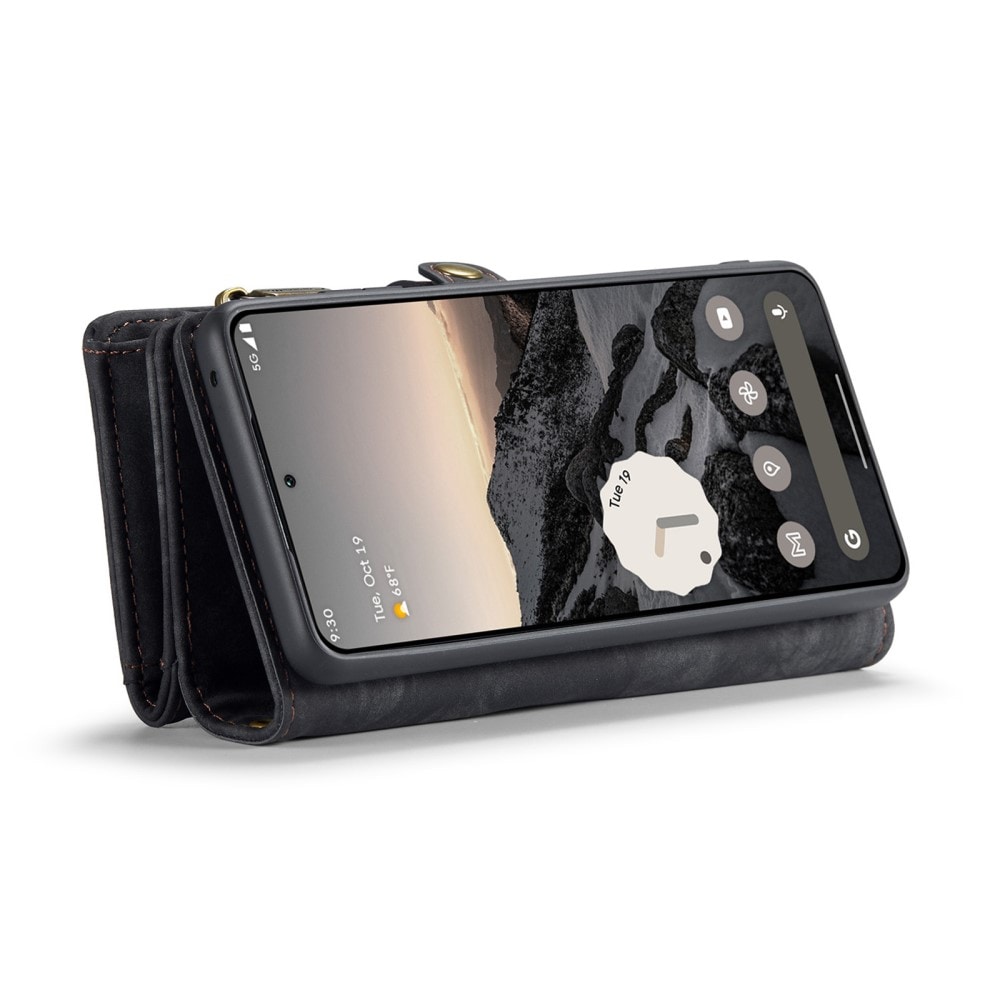 Google Pixel 9 Pro XL Rummeligt pungetui med mange kortholdere, Grå