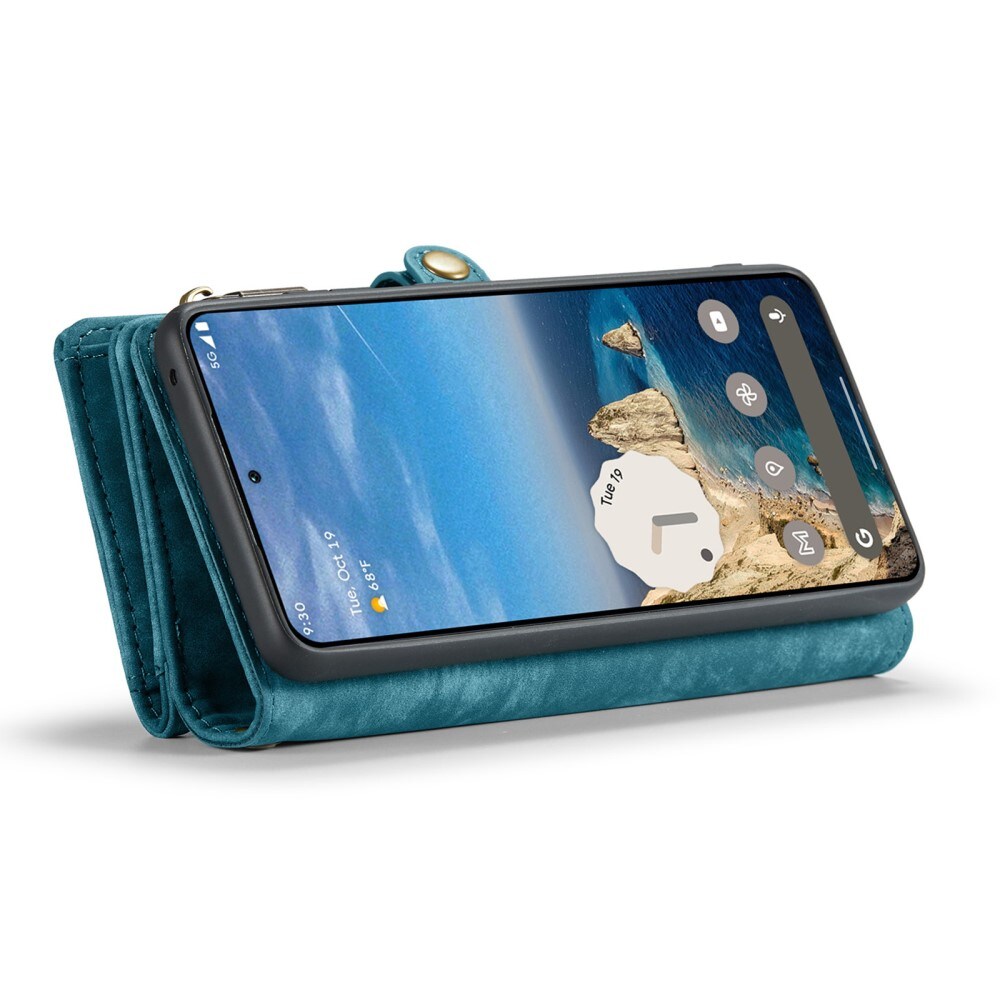 Google Pixel 10 Rummeligt pungetui med mange kortholdere, Blå