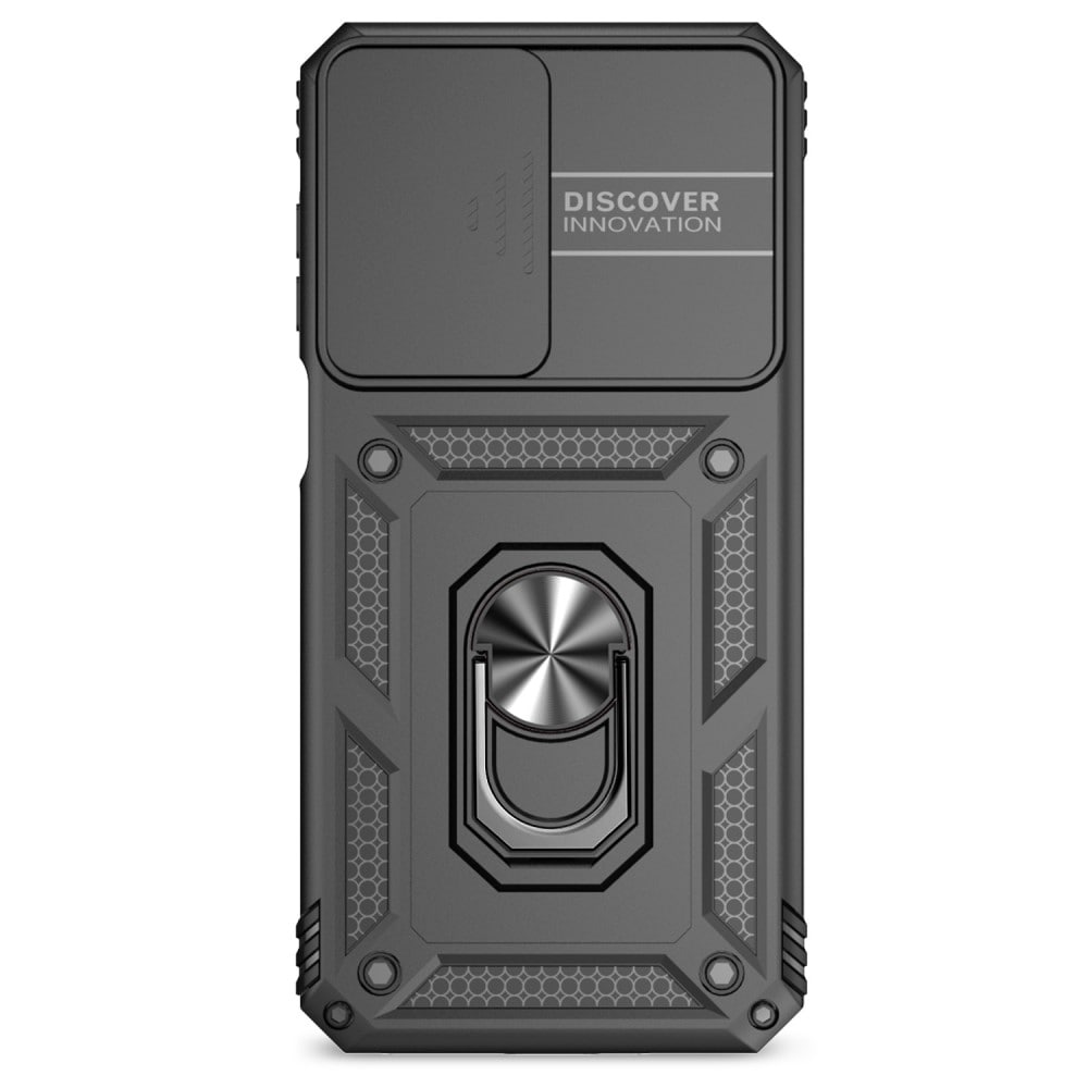Samsung Galaxy A16 Cover med kamerabeskyttelse & fingerring, Sort