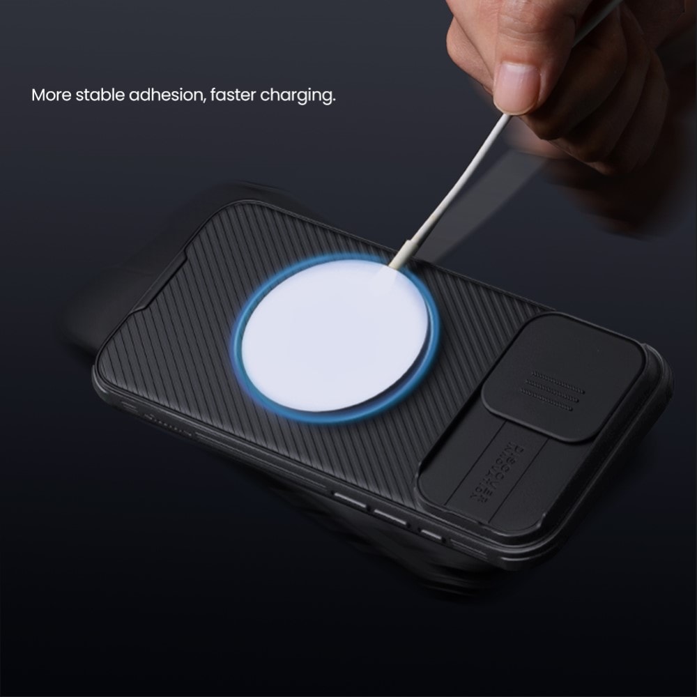 iPhone 16 Pro MagSafe-cover med kamerabeskyttelse - CamShield, Sort