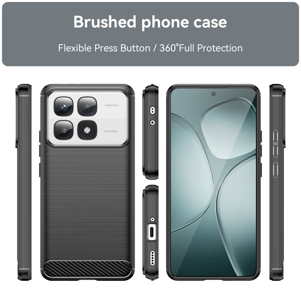 Xiaomi 14T Pro TPU-cover Brushed, Sort