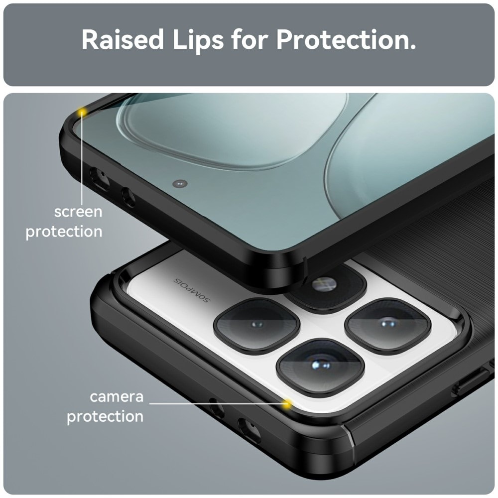 Xiaomi 14T Pro TPU-cover Brushed, Sort