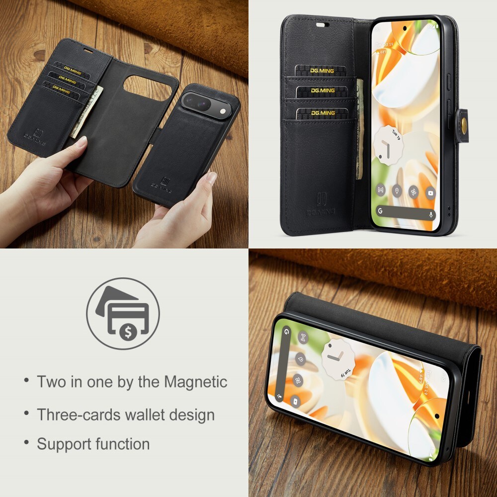 Google Pixel 9 Pungetui med aftageligt cover, Black