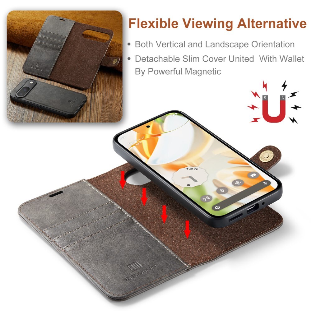Google Pixel 9 Pro Pungetui med aftageligt cover, Brown