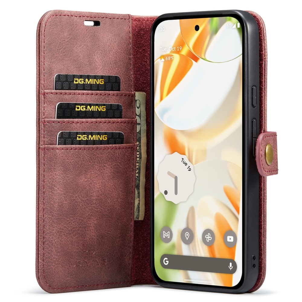Google Pixel 9 Pro Pungetui med aftageligt cover, Red
