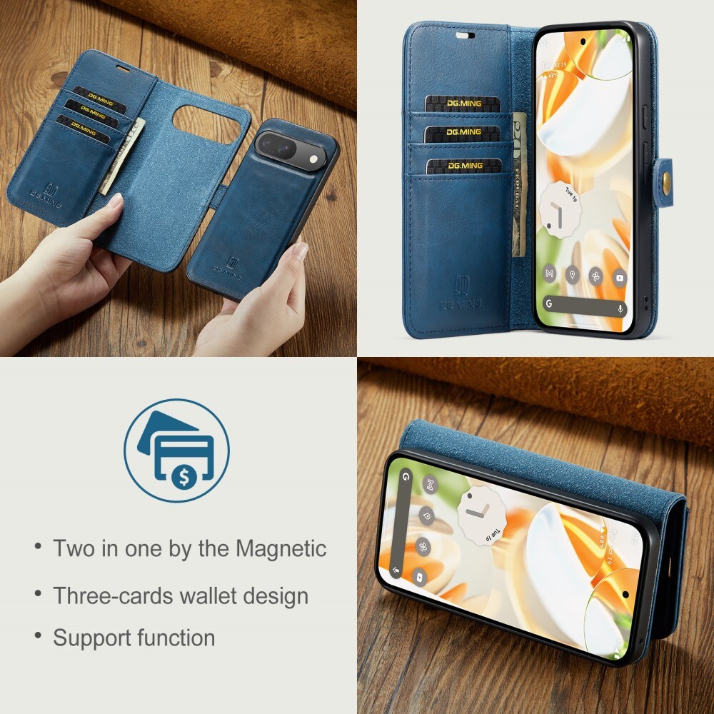 Google Pixel 9 Pro Pungetui med aftageligt cover, Blue