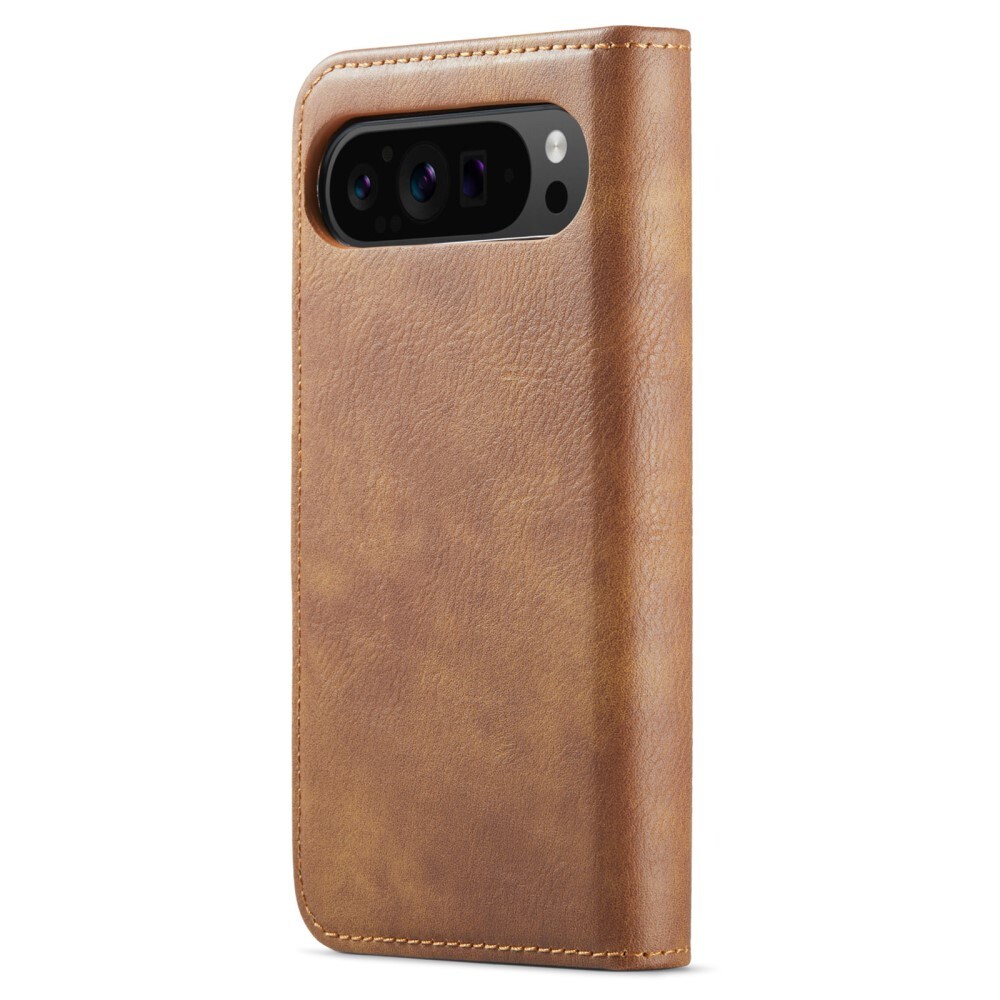 Google Pixel 9 Pro XL Pungetui med aftageligt cover, Cognac