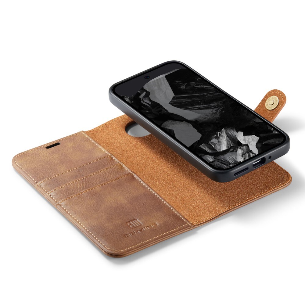 Google Pixel 9 Pro XL Pungetui med aftageligt cover, Cognac