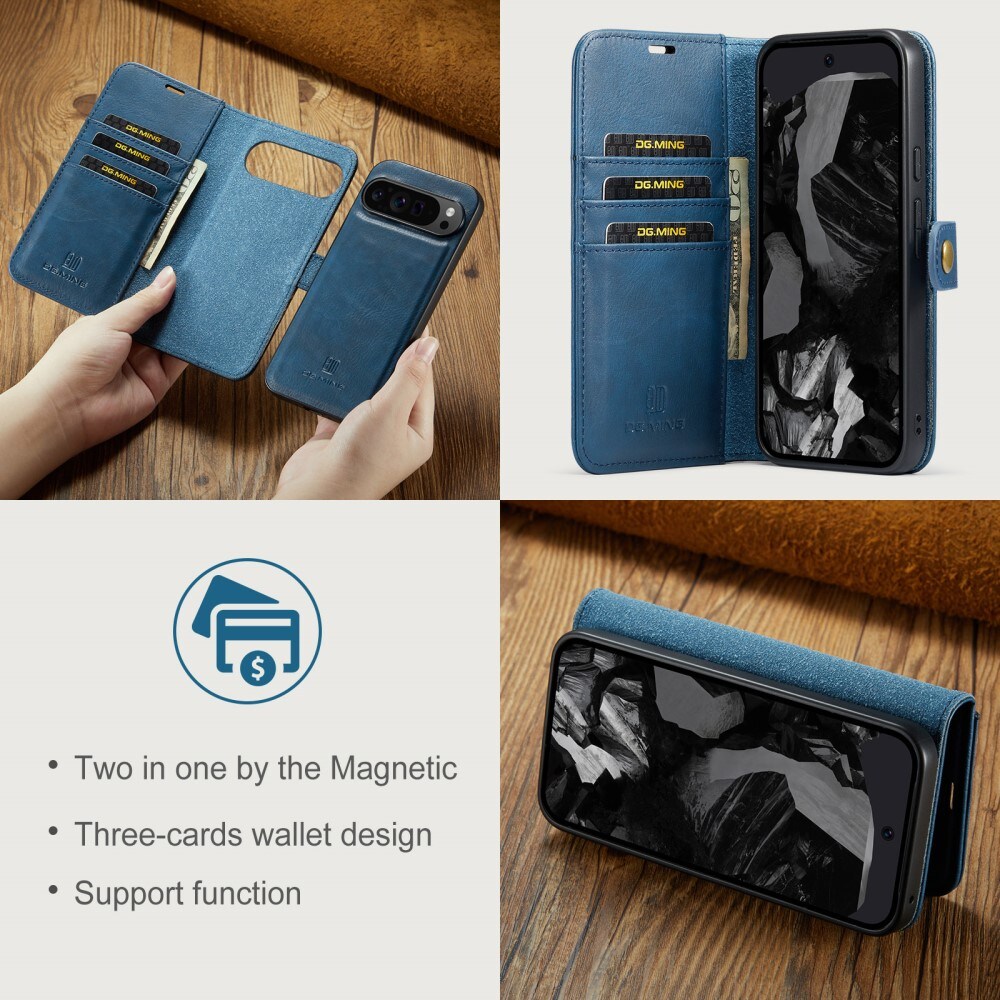 Google Pixel 9 Pro XL Pungetui med aftageligt cover, Blue