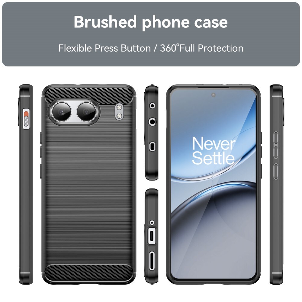  OnePlus Nord 4 TPU-cover Brushed, Sort
