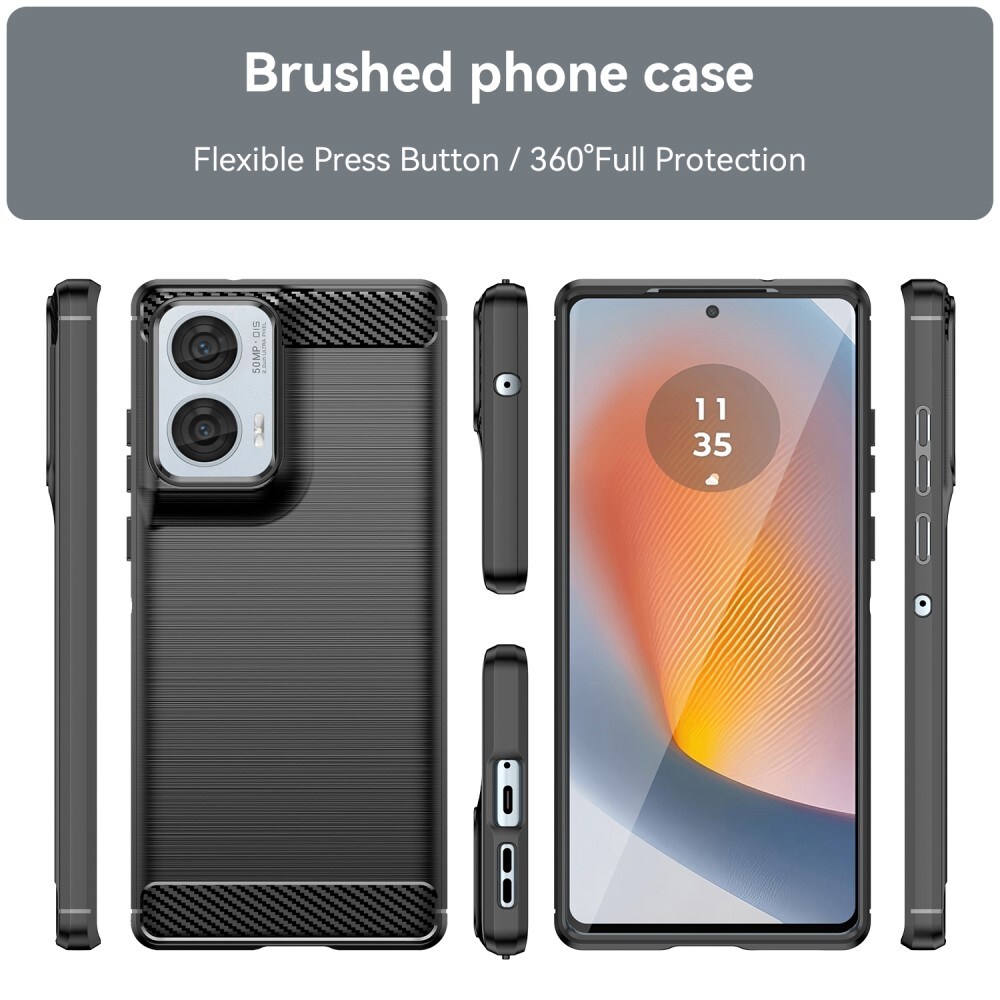 Motorola Moto G85 TPU-cover Brushed, Sort