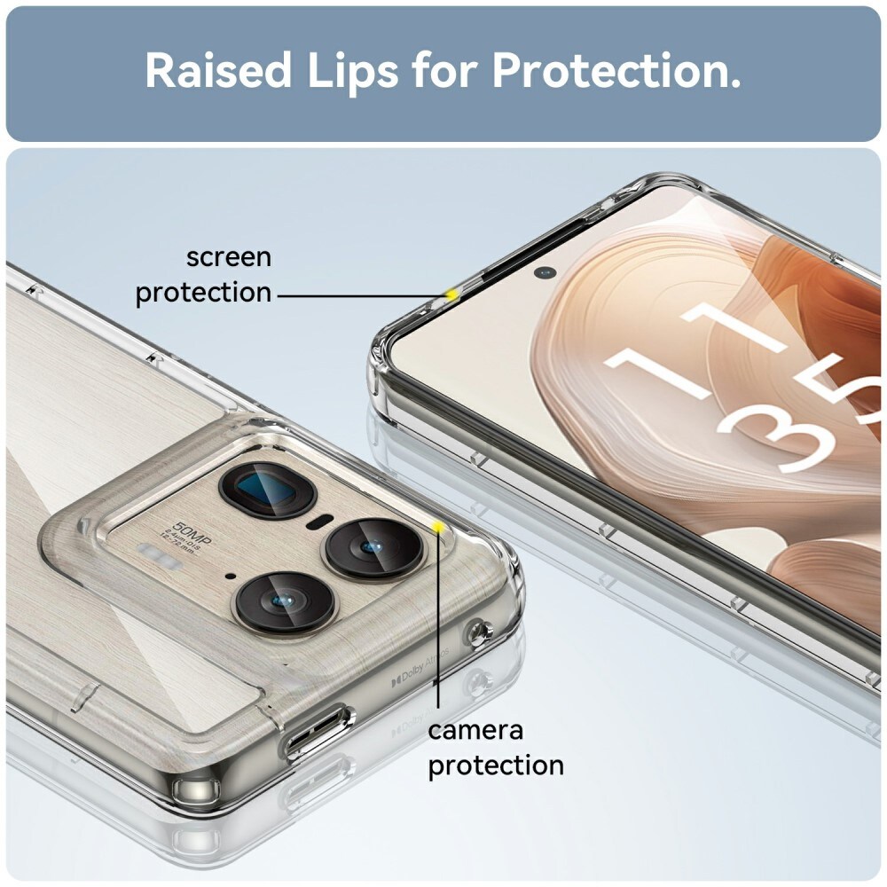 Motorola Edge 50 Ultra Crystal Hybrid-cover, Gennemsigtig